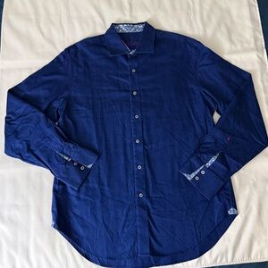 Robert Graham Blue Patterned Long Sleeve Button Down Shirt